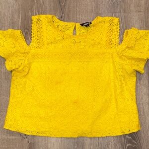 Project RUNWAY Vibrant Yellow Lace Blouse